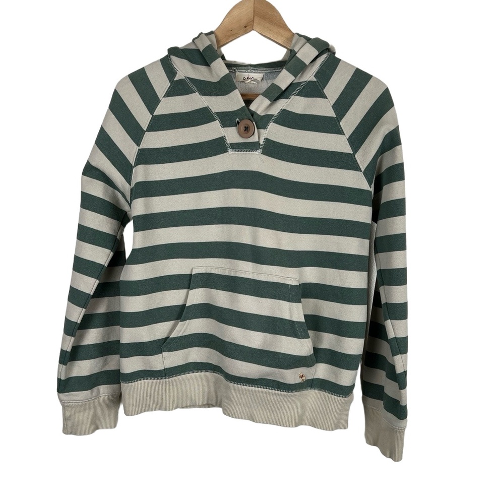 CEN‎ Womens Hoodie Size Medium Sage Stone Scotty Dog Button Coastal Preppy
